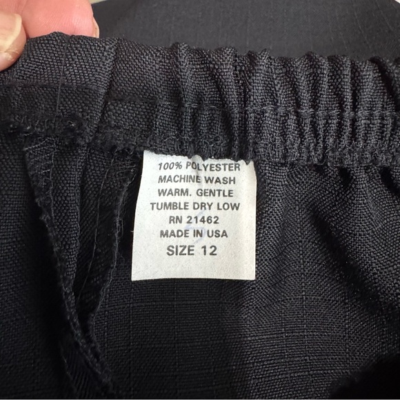 Women’s Black Elastic Waist Calf Length Career Skirt - Picture 5 of 5